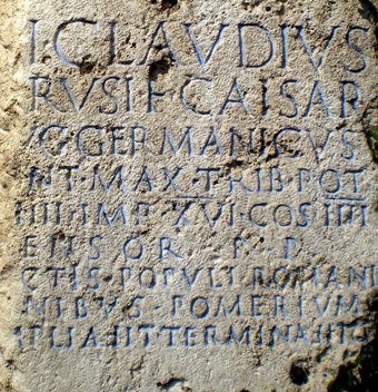 This photo of a Roman Stone Tablet, featuring the Ancient Latin language, was taken by photographer Michael Stocks of Sydney, Australia.